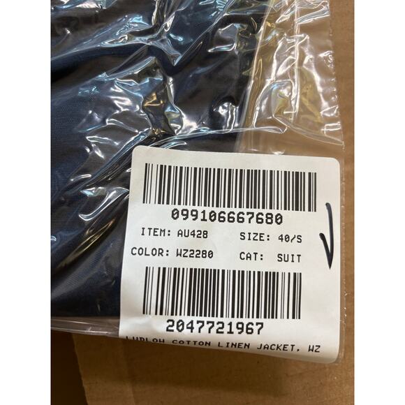 J Crew Mens Ludlow Irish Linen Jacket 40 40S Blue NWT Coat J.Crew AU428 Suit - Picture 5 of 6